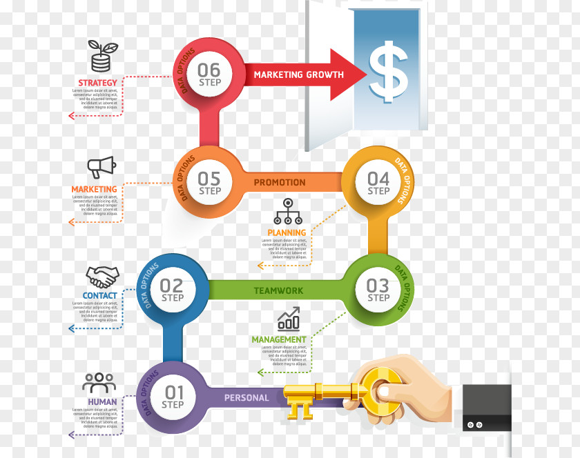 PPT Element Infographic Business Marketing Timeline PNG