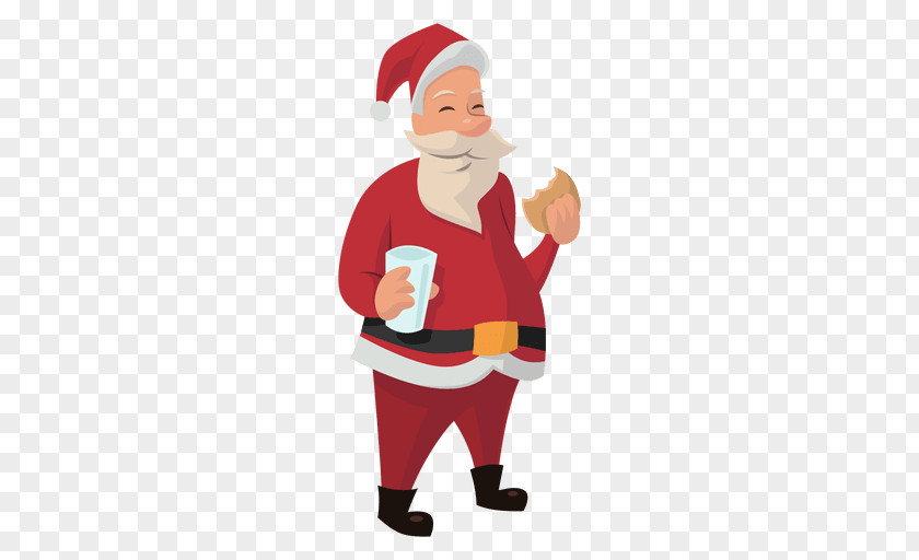 Santa Claus Gingerbread Man Eating PNG