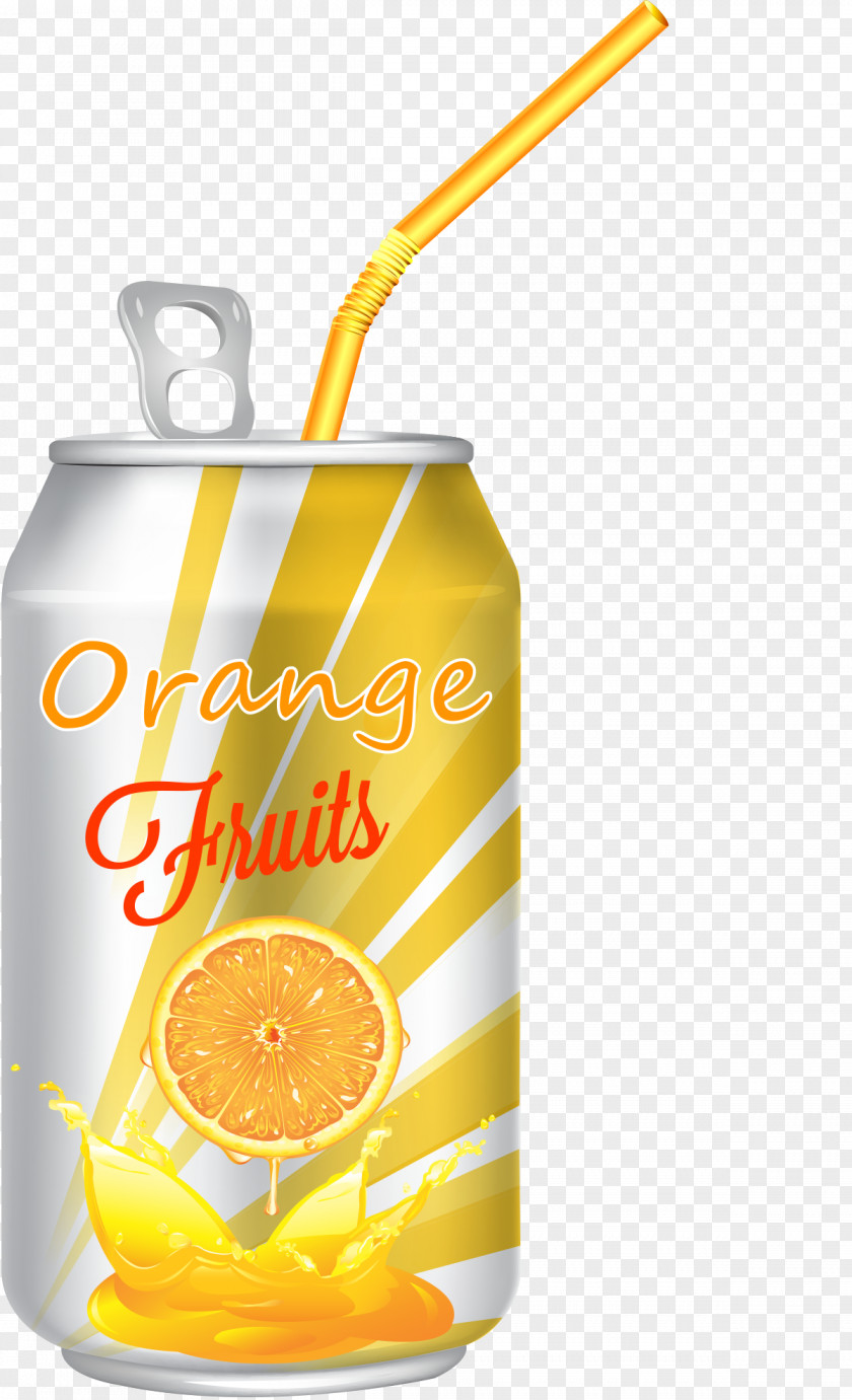 Vector Realistic Bottle Of Orange Juice Beverage Cans Apple Drink PNG