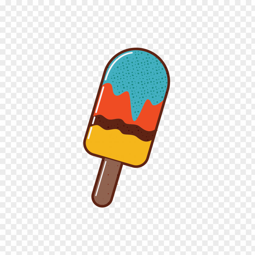 Blue Red Yellow Ice Cream Cone Chocolate Pop PNG