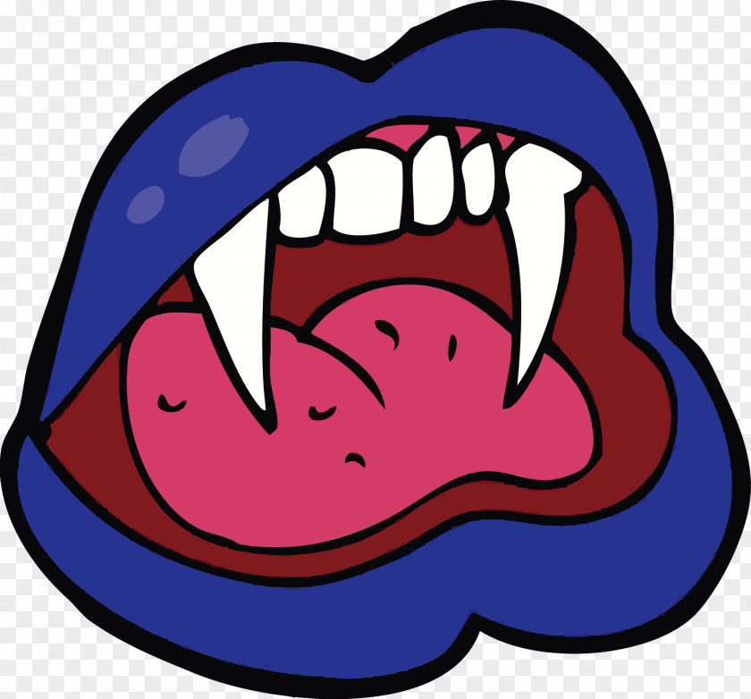 Vampire Mouth Lip Fang PNG