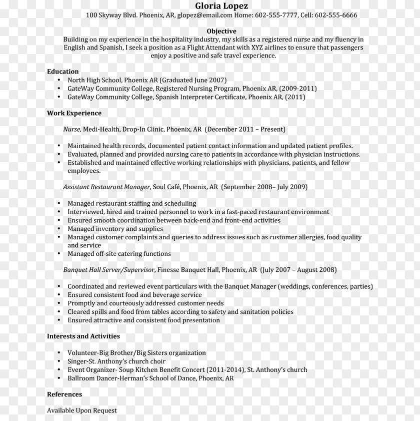 Flight Attendant Résumé Acceptance Testing Template Software Job Resume PNG