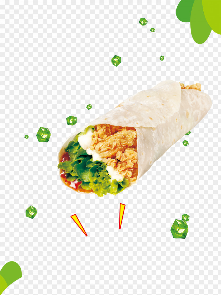 Chicken Roll Creative Figure Burrito Wrap KFC Meat Spring PNG
