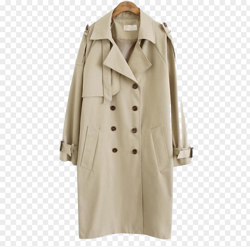 Trench Coat Overcoat Beige PNG