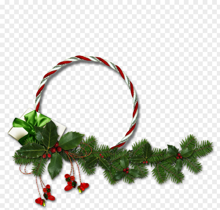 Christmas Ornament Branch Wreath Clip Art PNG