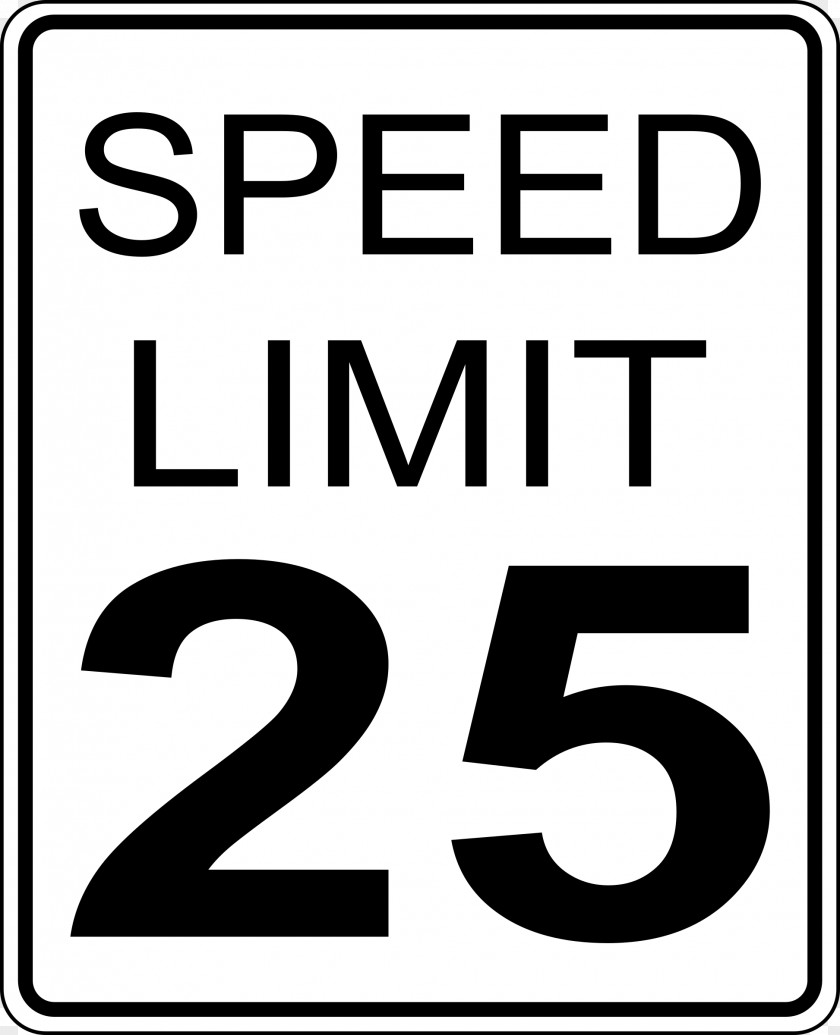 Speed Limit 5 Traffic Sign Manual On Uniform Control Devices PNG