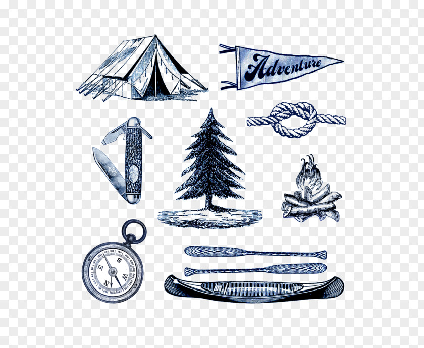 Summer Collection Set Tattly Camping Tattoo Product Camp PNG