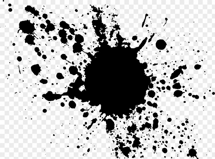 Black Ink Drop And White Meadow Slasher PNG