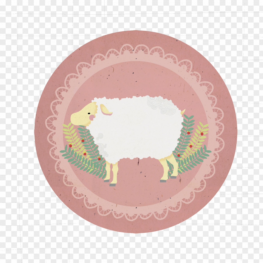 Hand Drawn Aries Goat Sheep Pattern PNG