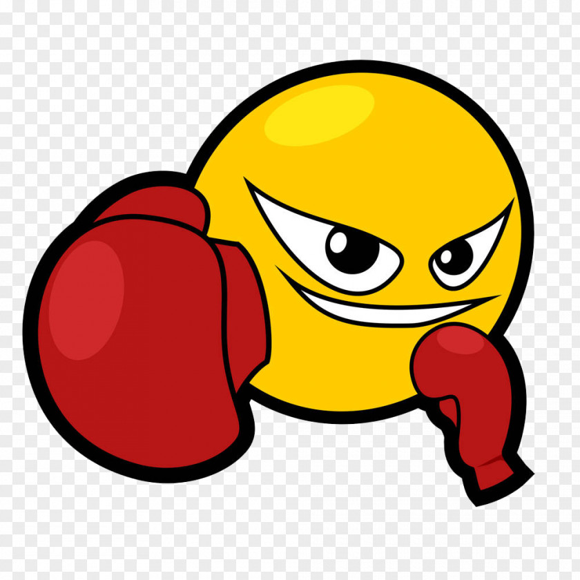 Iron Fist Boxing Glove Smiley Emoticon PNG