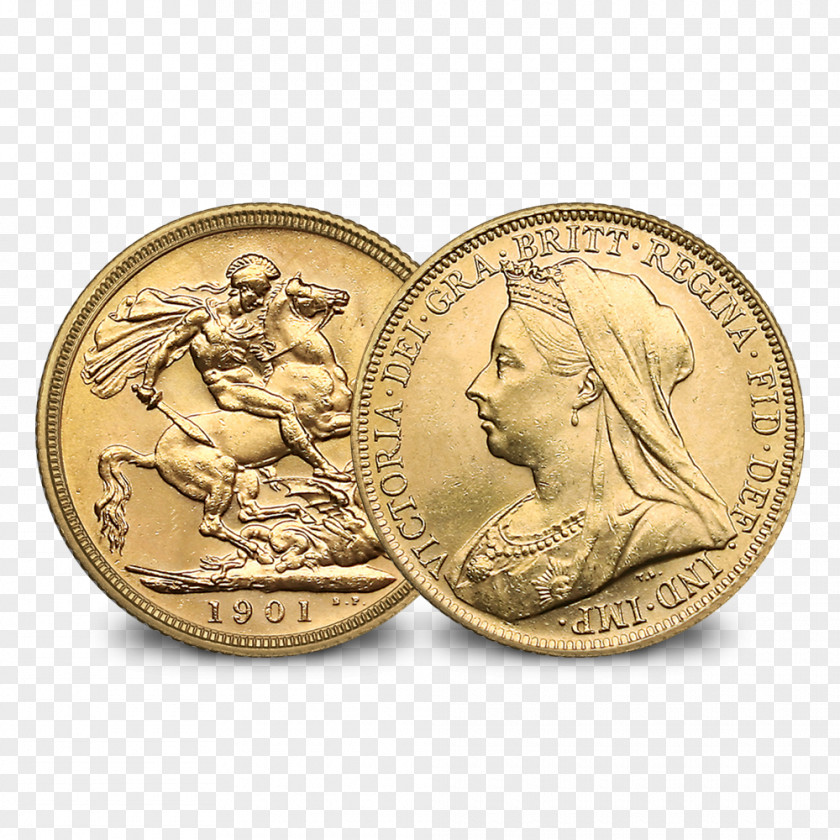 Coin Gold Sovereign United Kingdom PNG