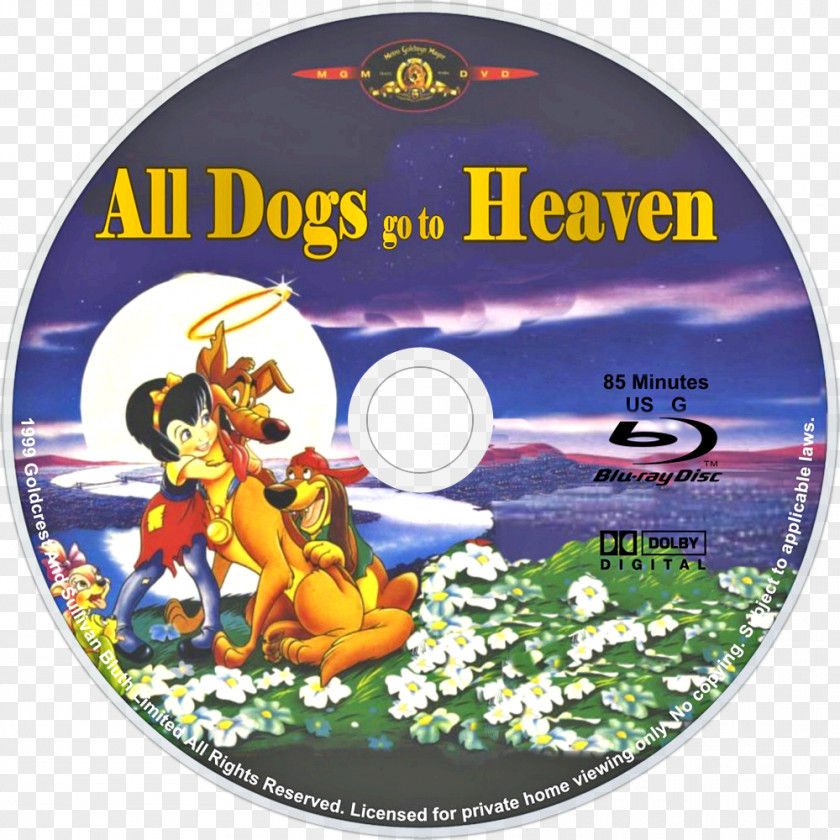 Dog Heaven DVD All Dogs Go To Blu-ray Disc Film Animated Cartoon PNG