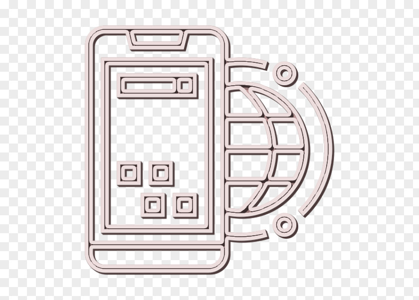 Programming Icon Earth Grid Smartphone PNG