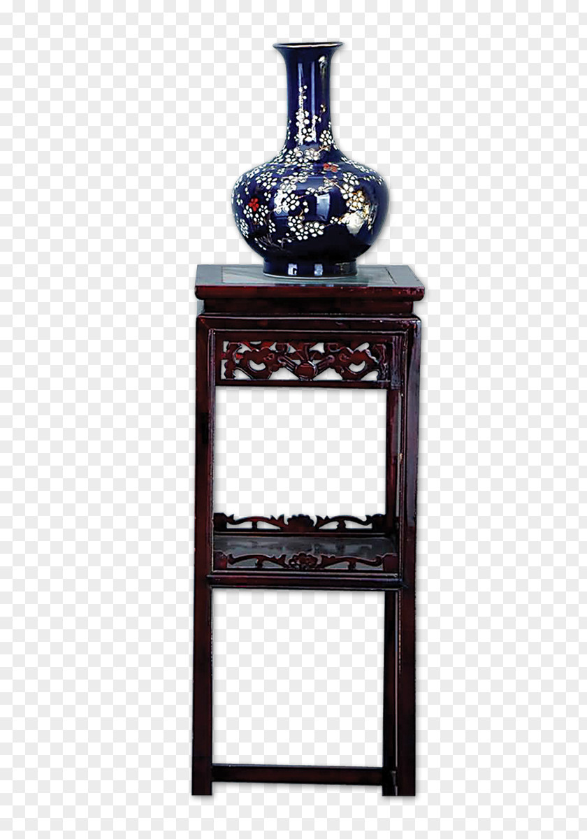 Vase China Chinoiserie Ink Wash Painting PNG