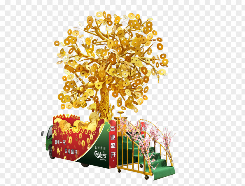 Chinese New Year Tree Gold Guiana Chestnut PNG