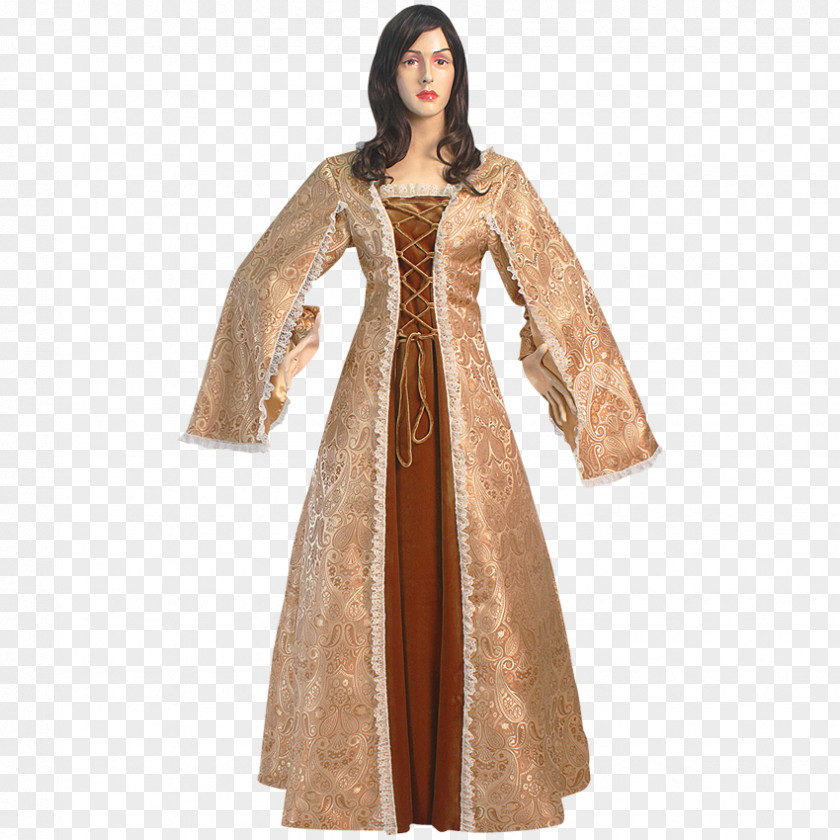 Renaissance Gown Robe Costume Design Dress PNG