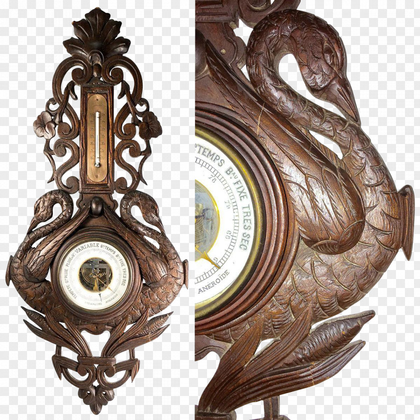Barometer Clock Antique PNG