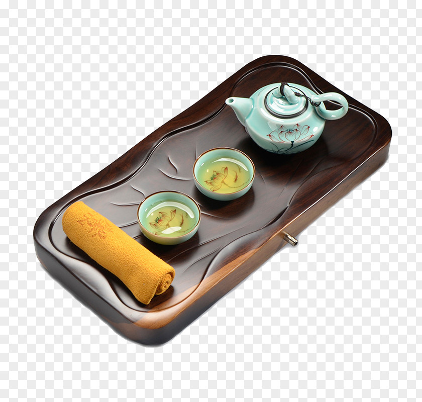 Ceramic Covered Tea Cup Teapot Yixing Tray PNG
