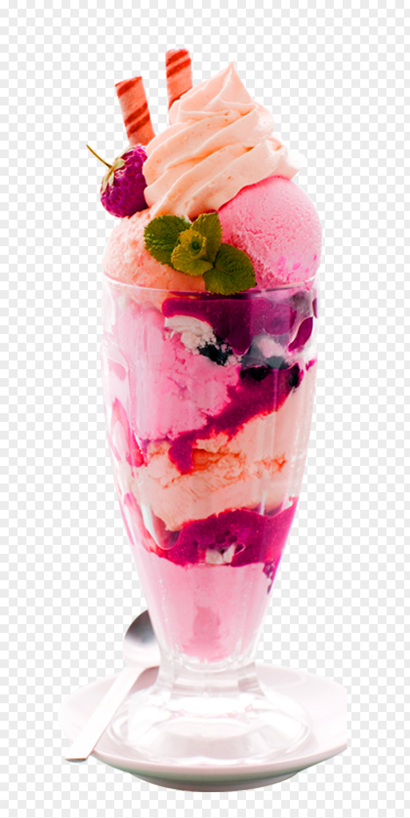 Strawberry Ice Cream Decorative Patterns Sundae Smoothie Milkshake PNG