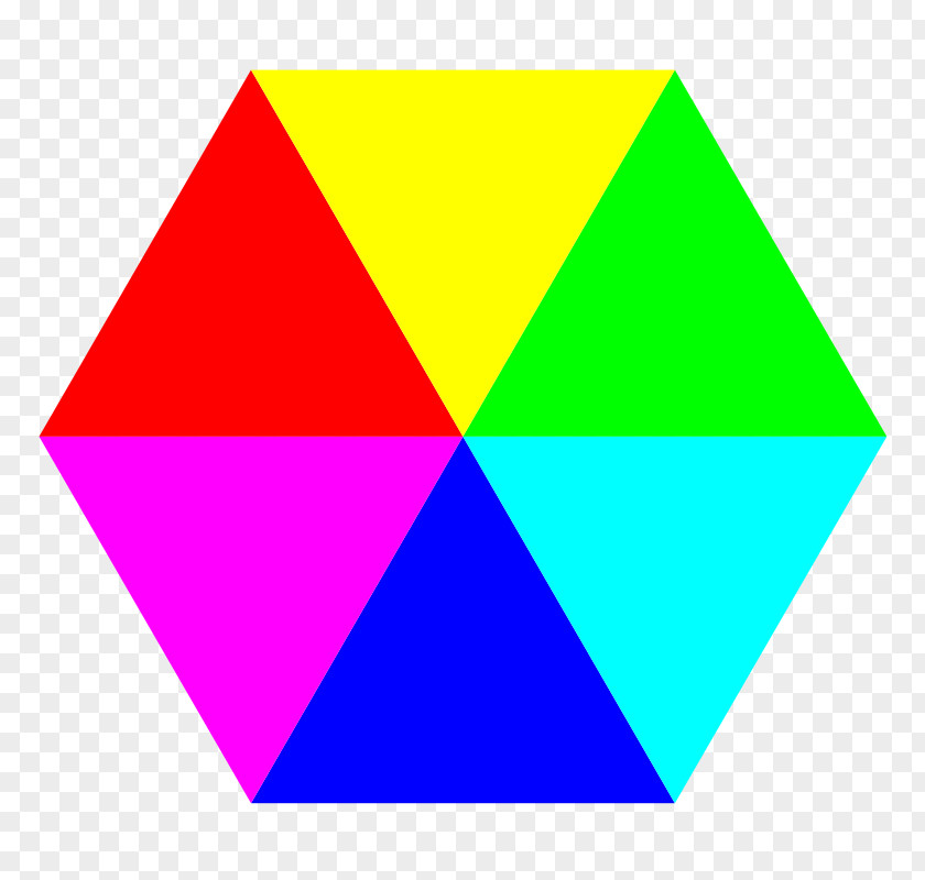 Hexagon Color Triangle Shape Clip Art PNG