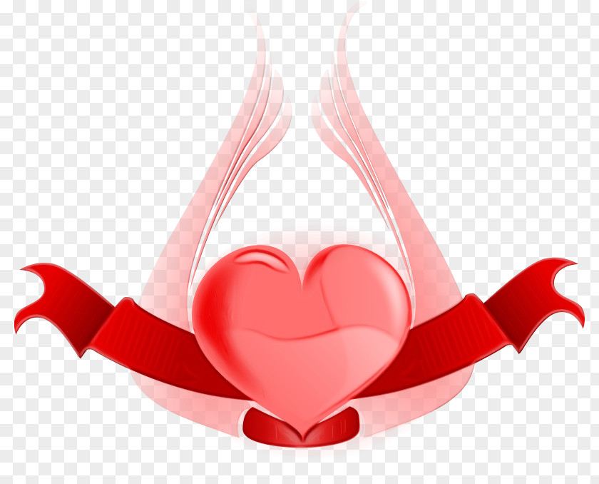 Red Lip Nose Mouth Heart PNG