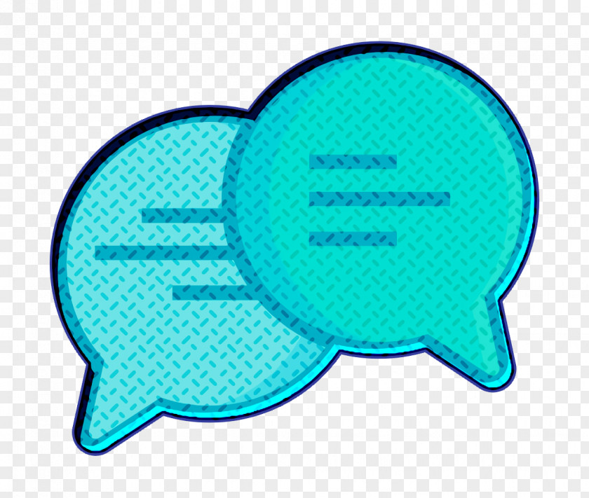 Teal Azure Bubble Icon Speach Talk PNG