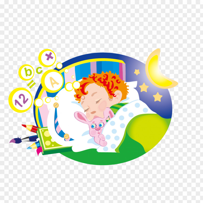 Vector Sleeping Child Learning Euclidean PNG
