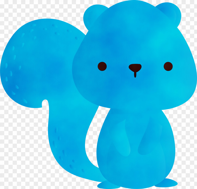 Blue Turquoise Animal Figure Bear Toy PNG