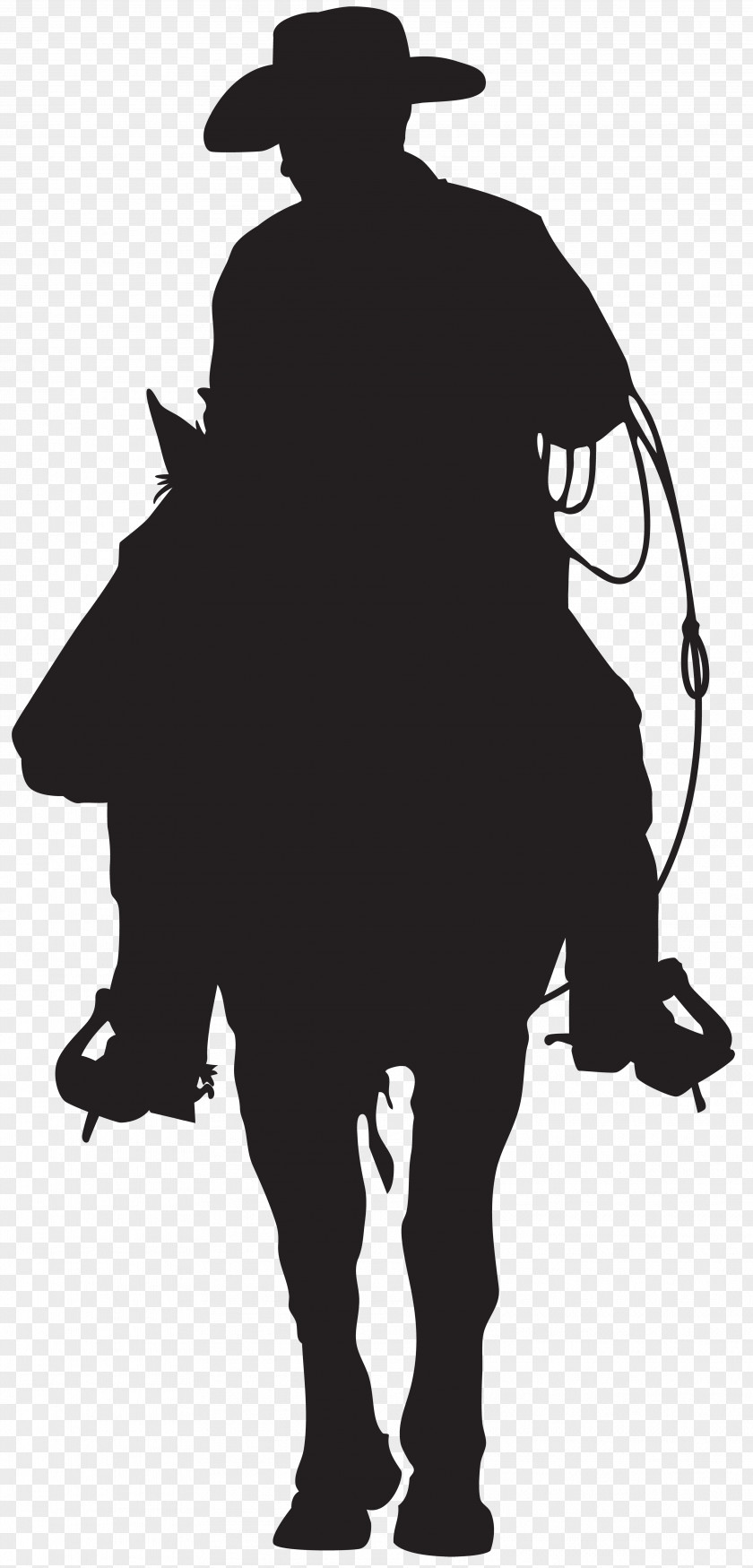 Cowboy Silhouette Clip Art Image American Frontier PNG