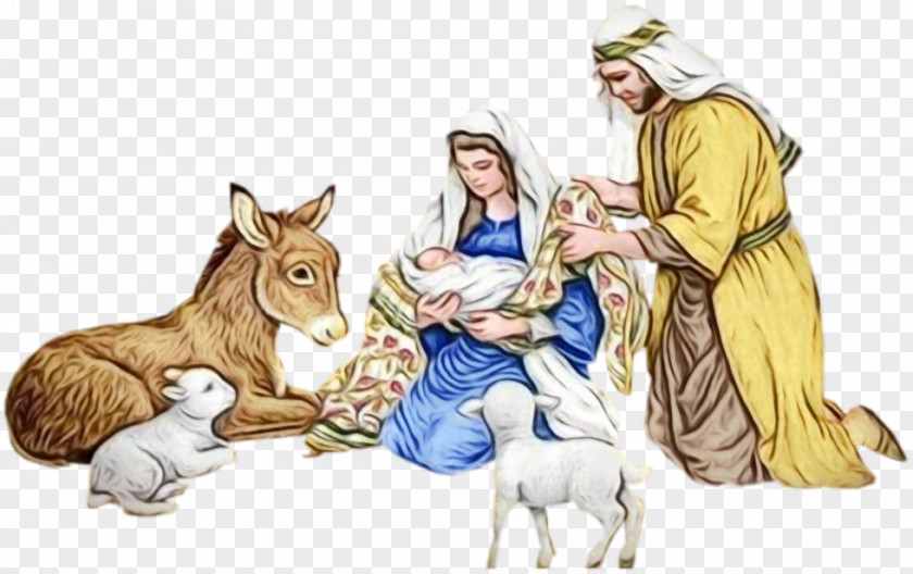 Nativity Scene Burro Animal Figure PNG