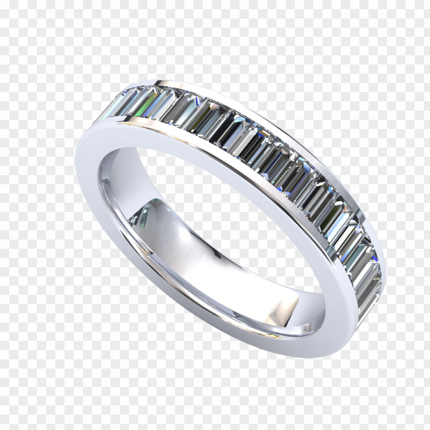 Ring Wedding Cut Baguette Gold PNG