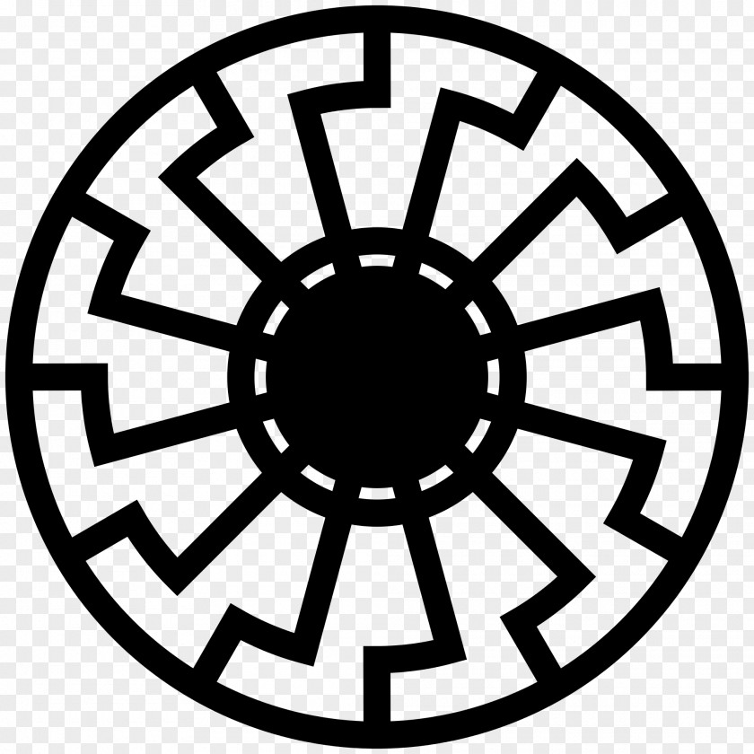 Symbol Wewelsburg Black Sun Solar Cross PNG