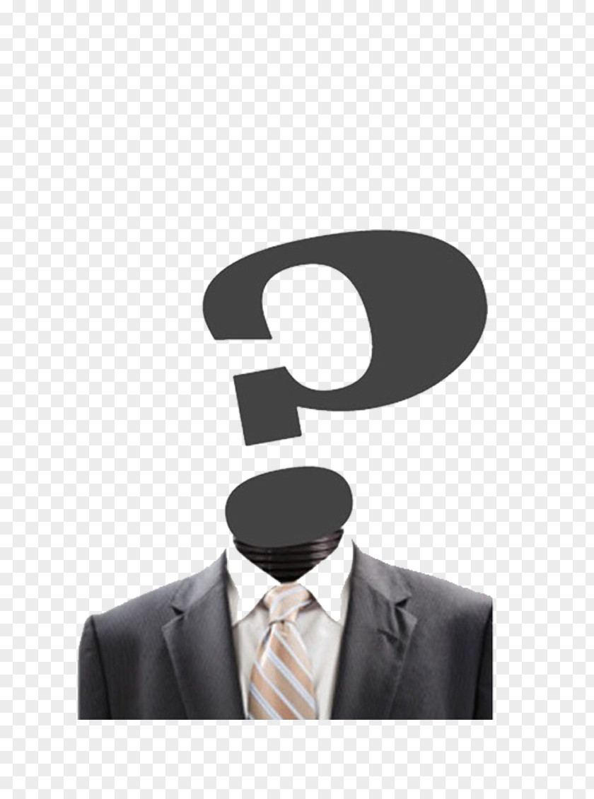 Wearing A Suit Creative People Question Mark Template Poster Icon PNG