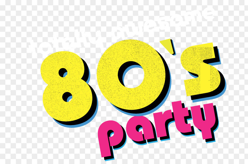 80s 1980s Dance Party Logo Clip Art PNG