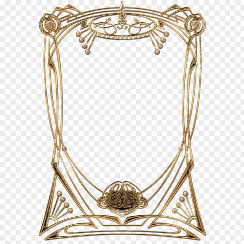 Art Deco Golden Frame PNG Frame, rectangular gold frame clipart PNG