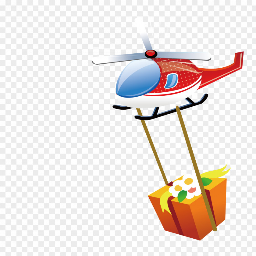 A Helicopter With Gift Airplane Cartoon Google Images PNG