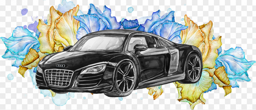 Car Clip Art Drawing Watercolor Painting Graphics PNG