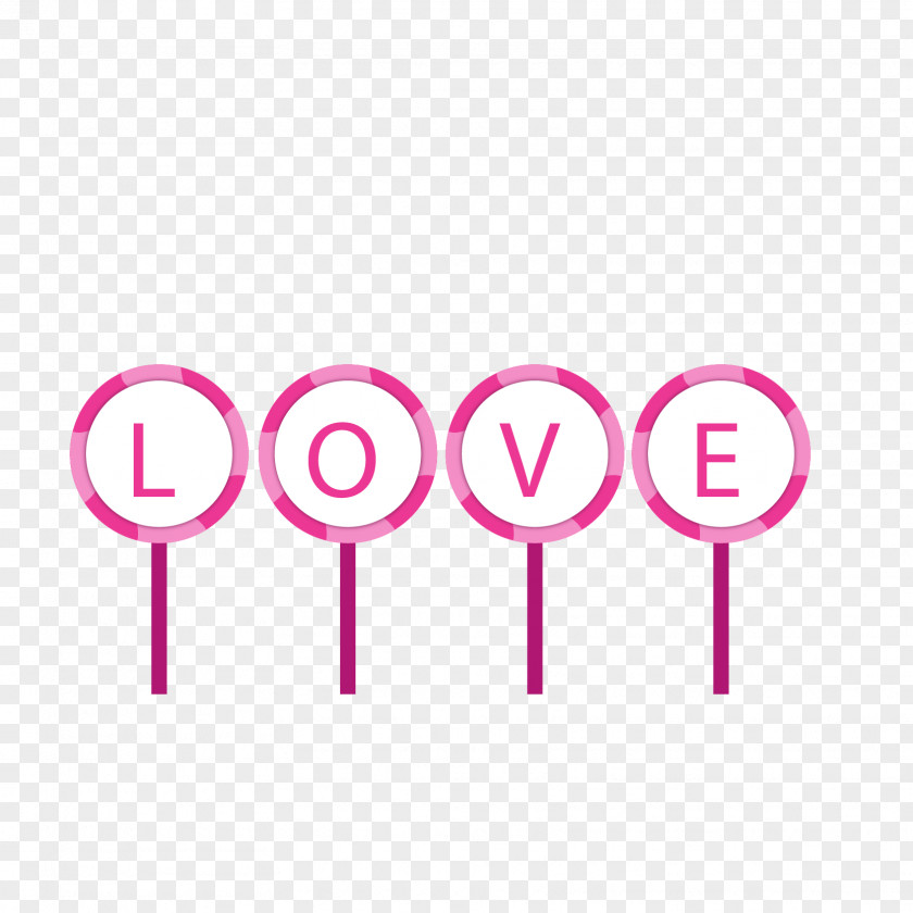 LOVE Word Art Vector Pink Love PNG