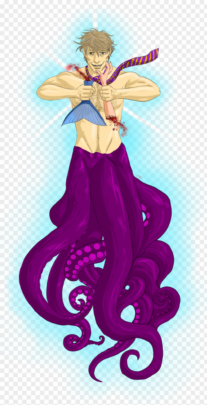 Mads Mikkelsen Ursula Mermaid Merman Poster PNG