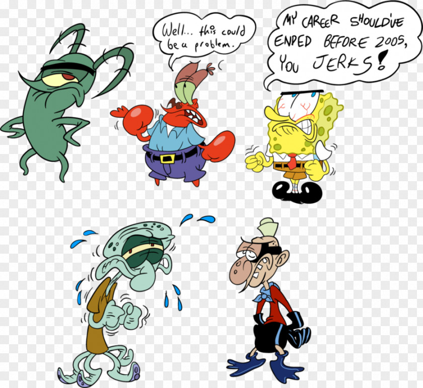 Patrick Star Mr. Krabs Plankton And Karen Squidward Tentacles DeviantArt PNG