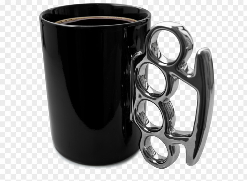 Mug Brass Knuckles Coffee Cup Handle PNG