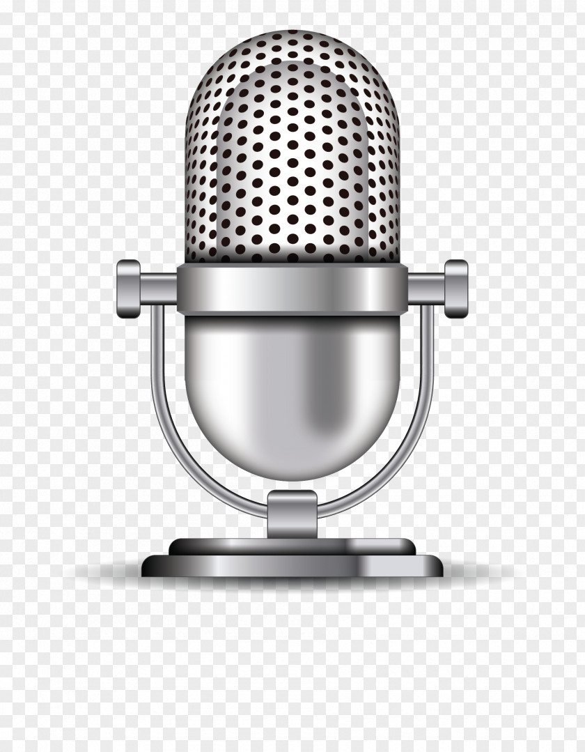 Vector Silver Microphone Photography PNG