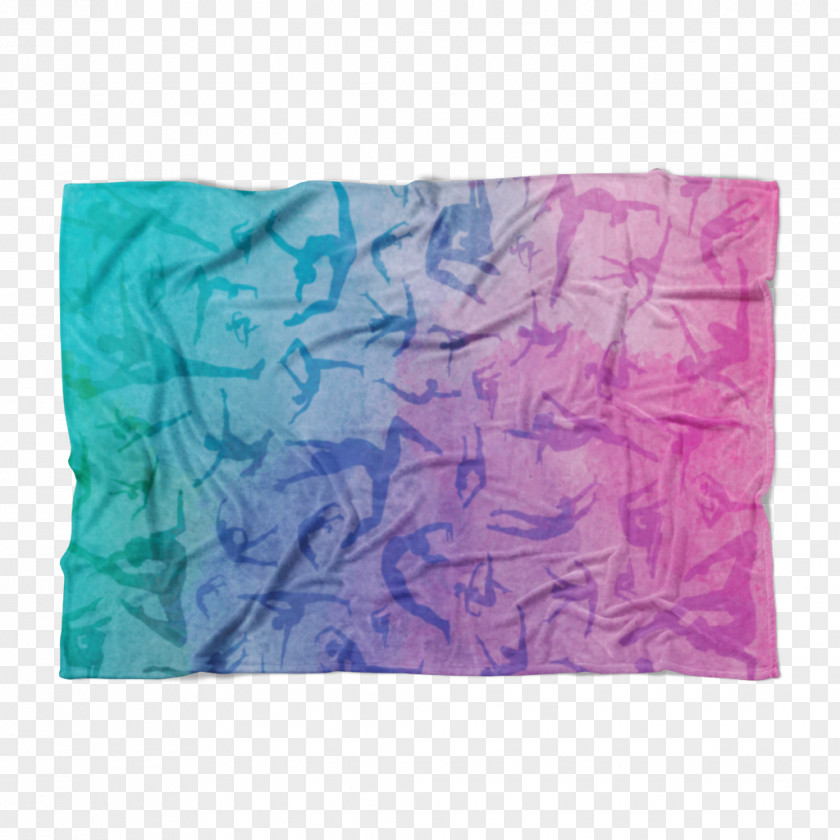 Watercolor Powder Layer Textile Turquoise Place Mats Teal Violet PNG