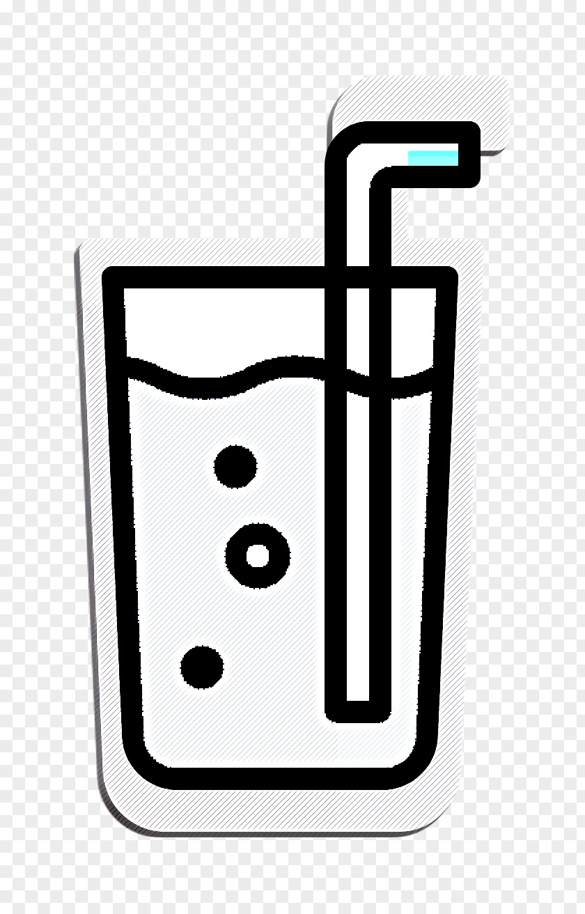 Coffee Shop Icon Glass Of Water Straw PNG