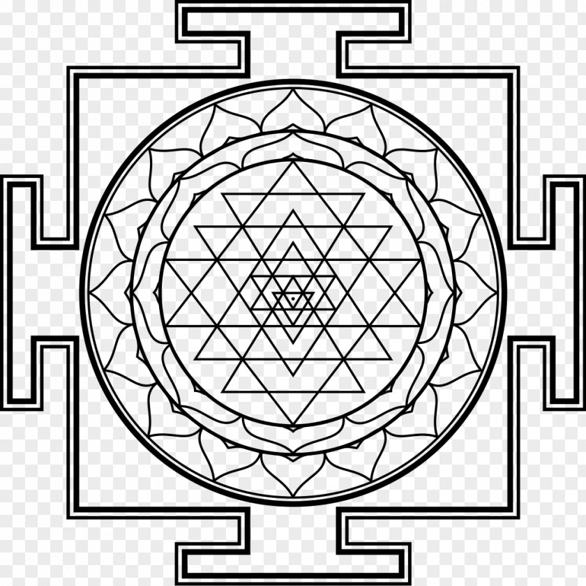 Sri Ganesh Yantra Mandala Sacred Geometry PNG