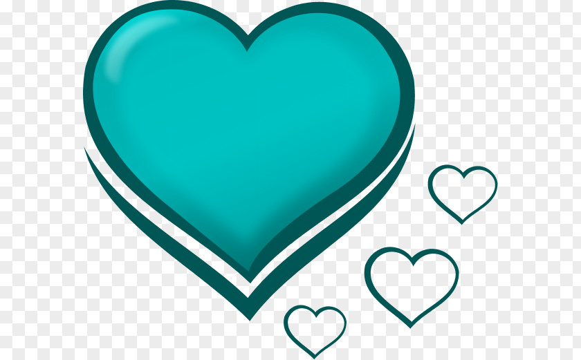 Teal Heart Cliparts Valentines Day Clip Art PNG