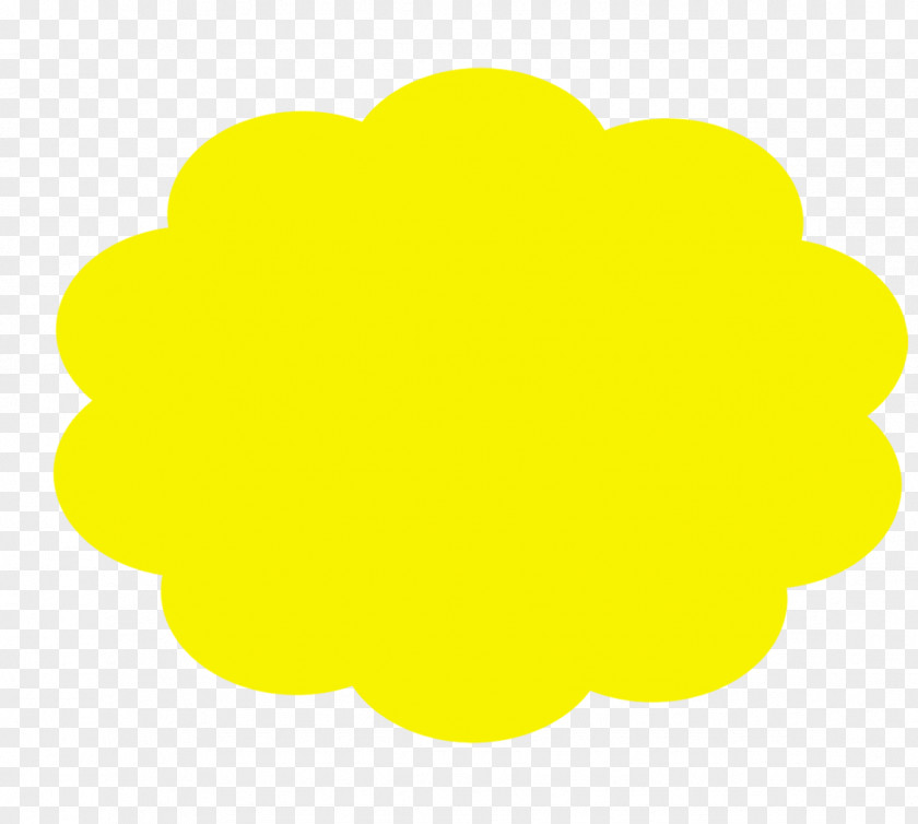 Yellow Clouds Petal Area Font PNG