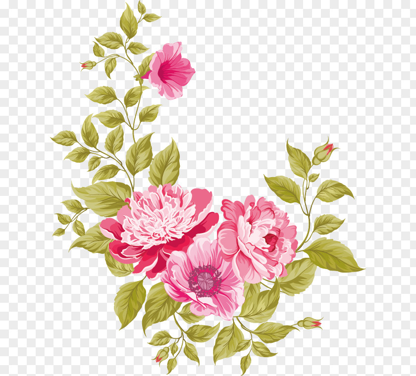 Flowers Vector Material Wedding Invitation Pink Greeting Card PNG