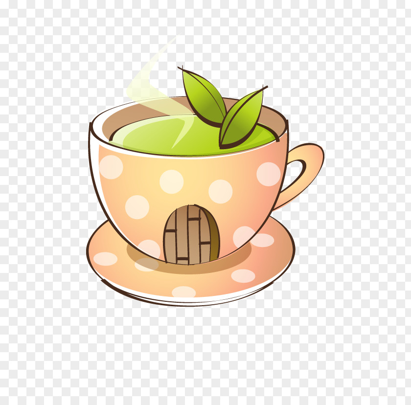 Hand-painted Green Tea PNG