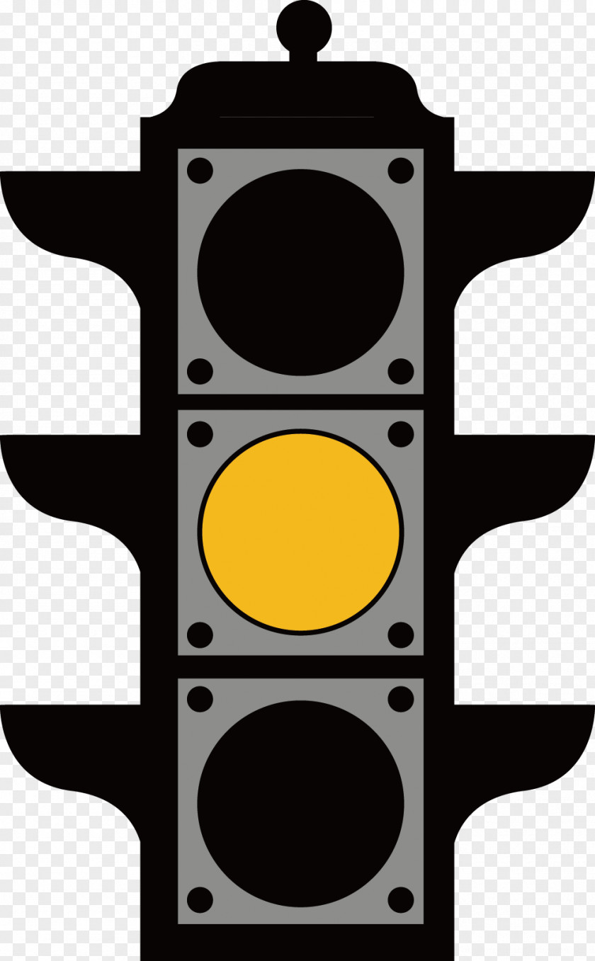 Lit Yellow Traffic Lights Light Lamp PNG